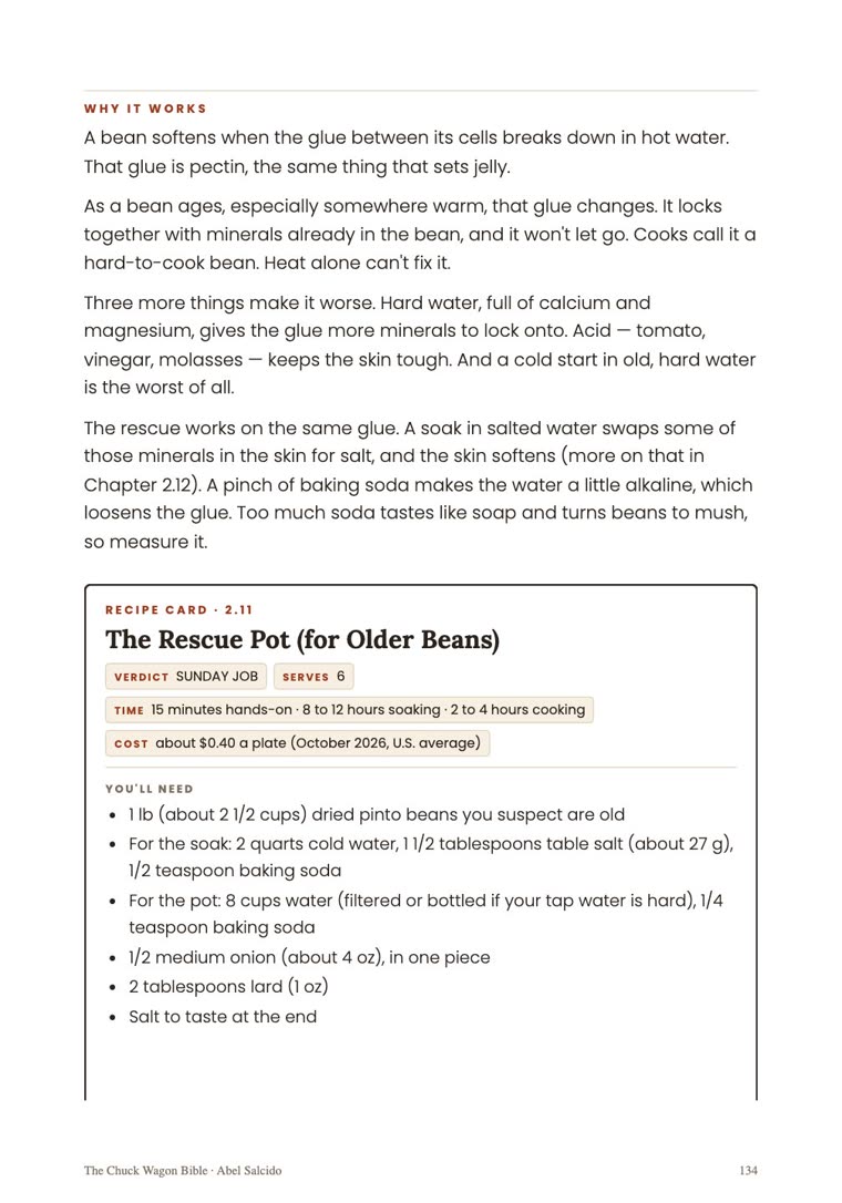 Page 134: why old beans won't soften, and the rescue pot